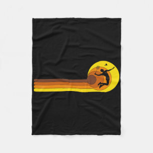 Badminton-speler Game Shuttle 70s Jaar  Slecht Fleece Deken