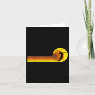 Badminton-speler Game Shuttle 70s Jaar  Slecht Kaart