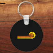 Badminton-speler Game Shuttle 70s Jaar Slecht Sleutelhanger (Voorkant)