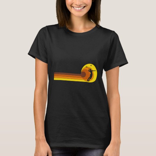Badminton-speler Game Shuttle 70s Jaar Slecht T-shirt (Voorkant)