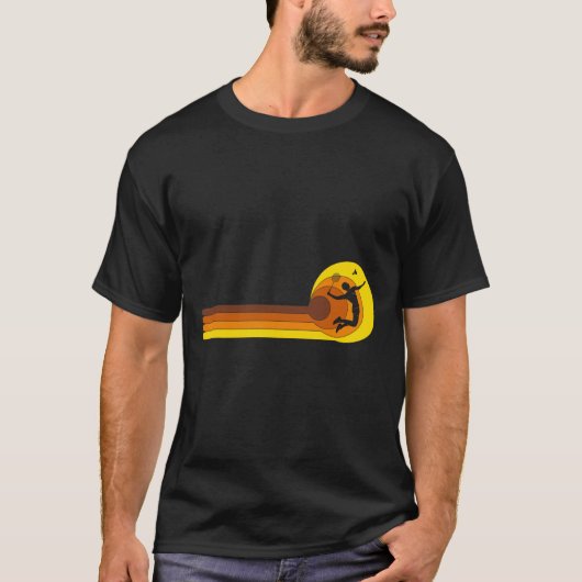 Badminton-speler Game Shuttle 70s Jaar Slecht T-shirt (Voorkant)