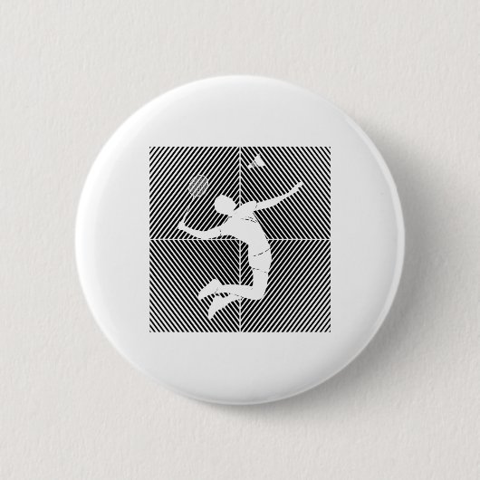 Badminton-speler Game Shuttle Badminton 1 Ronde Button 5,7 Cm (Voorkant)
