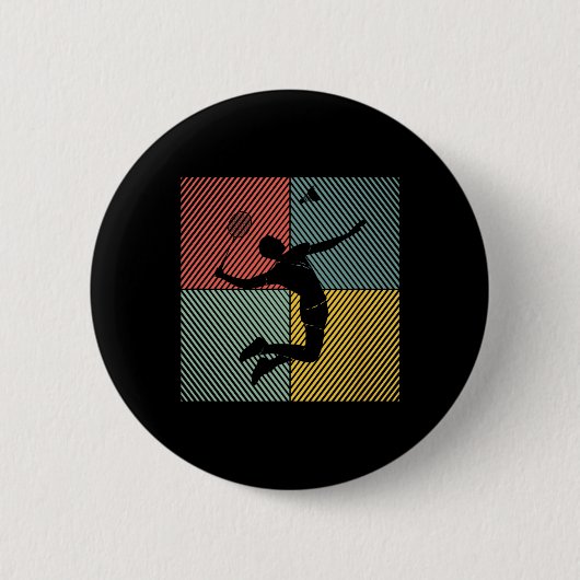 Badminton-speler Game Shuttle Badminton 2 Ronde Button 5,7 Cm (Voorkant)