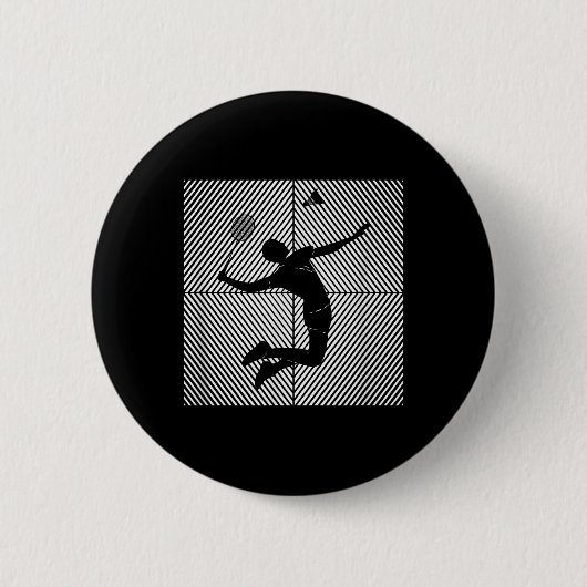 Badminton-speler Game Shuttle Badminton Ronde Button 5,7 Cm (Voorkant)