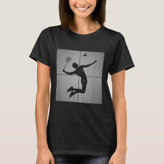 Badminton-speler Game Shuttle Badminton T-shirt