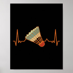 Badminton-speler Game Shuttle Funny  Badmin Poster