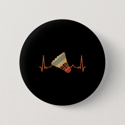 Badminton-speler Game Shuttle Funny  Badmin Ronde Button 5,7 Cm (Voorkant)