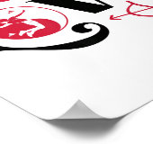 Badminton-speler Game Shuttle Yin-yang-love Badmin Poster (Hoek)