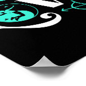 Badminton-speler Game Shuttle Yin-yang-love Badmin Poster (Hoek)