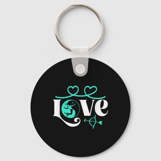 Badminton-speler Game Shuttle Yin-yang-love Badmin Sleutelhanger (Voorkant)