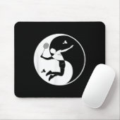 Badminton-speler Game Shuttle Yin-yang-symbool Bad Muismat (Met muis)