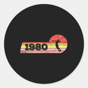 Badminton-speler Geboren 1980 Verjaardag Vrouwen Ronde Sticker