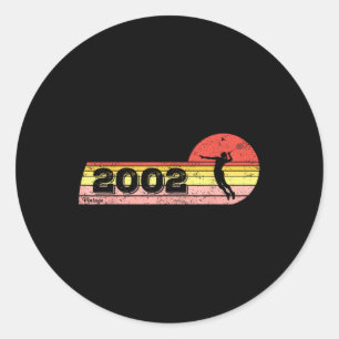 Badminton-speler Geboren 2002 Verjaardag Vrouwen Ronde Sticker