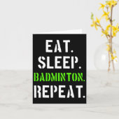 Badminton Speler Gift 1 Kaart (Gele Bloem)