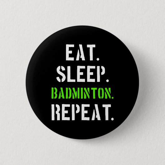 Badminton Speler Gift 1 Ronde Button 5,7 Cm (Voorkant)