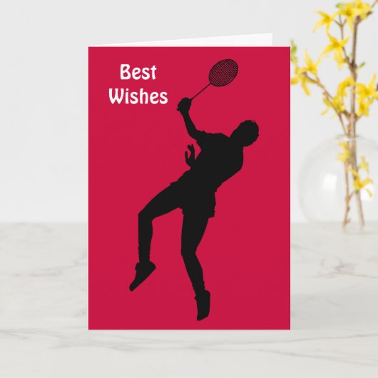 Badminton-speler Kaart (Gele Bloem)