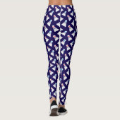 Badminton Speler Leuk Shuttlecock Patroon Leggings (Achterkant)
