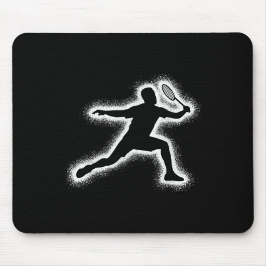 Badminton Speler Shuttle Jongens Kinderen Badminto Muismat (Voorkant)