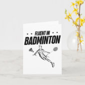 Badminton Speler Shuttle  Kaart (Gele Bloem)