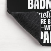 Badminton Speler Shuttle Leven Is Als Badminton Muismat (Hoek)