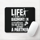 Badminton Speler Shuttle Leven Is Als Badminton Muismat (Met muis)