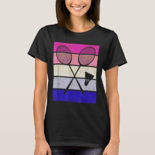 Badminton Speler Shuttle Meisjes Kinderen Vrouwen T-shirt