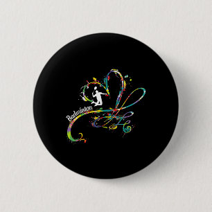 Badminton Speler Shuttle Speler Badminton  Ronde Button 5,7 Cm