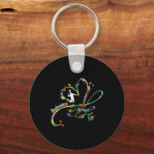Badminton Speler Shuttle Speler Badminton Sleutelhanger (Voorkant)