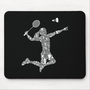 Badminton speler Shuttle Vrouwen Meisjes Muismat