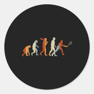 Badminton Speler Sport Gift Evolutie Badminton Ronde Sticker