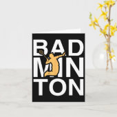 Badminton speler Sportkookplaat Kaart (Gele Bloem)