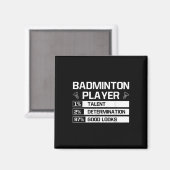 Badminton Speler Talent Bepaling Goed Zicht S Magneet (Voorkant / Achterkant)