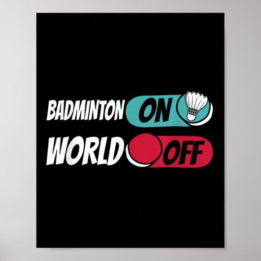 Badminton Speler Team Shuttle Badminton Op Wereld Poster (Voorkant)
