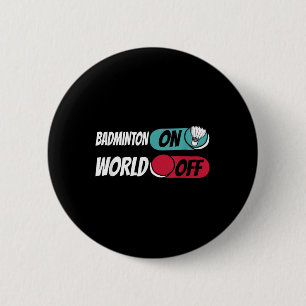 Badminton Speler Team Shuttle Badminton Op Wereld  Ronde Button 5,7 Cm