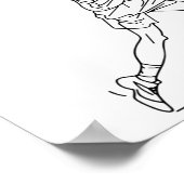 Badminton speler tekenen shuttle spel voor jongens poster (Hoek)