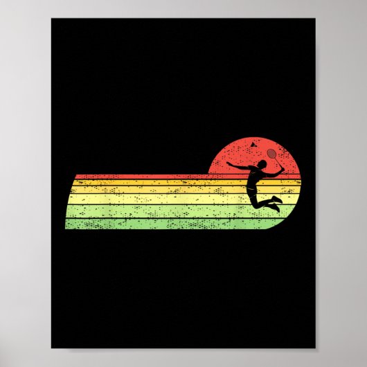 Badminton-speler  Verjaardag Shuttle Badminto Poster (Voorkant)