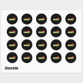 Badminton-speler  Verjaardag Shuttle Badminto Ronde Sticker (Vel)