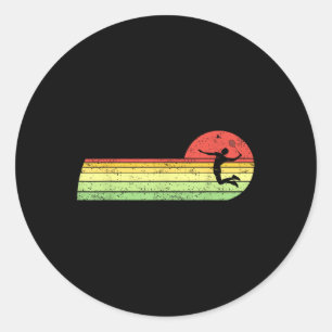 Badminton-speler  Verjaardag Shuttle Badminto Ronde Sticker
