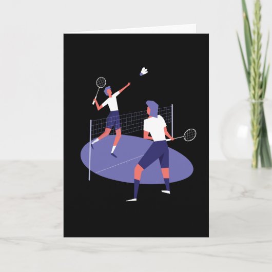 Badminton-spelers Kaart (Voorkant)