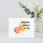 Badminton-spelers zijn warm briefkaart (Staand voorkant)