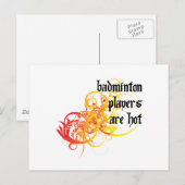 Badminton-spelers zijn warm briefkaart (Voorkant / Achterkant)