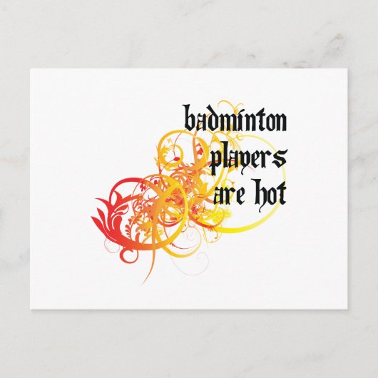 Badminton-spelers zijn warm briefkaart (Voorkant)
