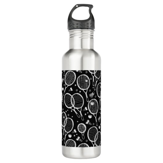 Badminton Sport Design Water Bottle Waterfles (Voorkant)