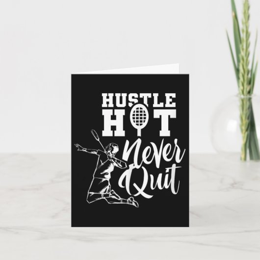 Badminton Sport Player Shuttle Lover Kaart (Voorkant)