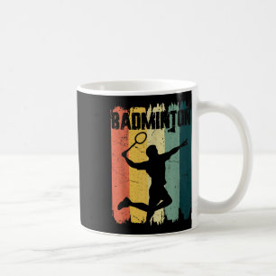 Badminton Sport Retro Vintage Badminton Speler  Koffiemok