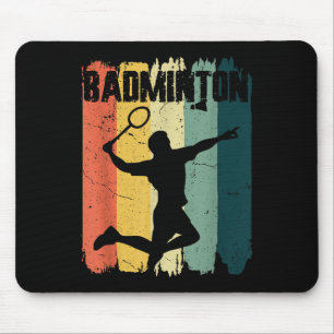 Badminton Sport Retro Vintage Badmintonspeler Muismat