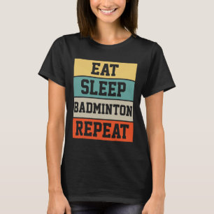 Badminton Sport Speler Retro Grappig Cadeau T-shirt