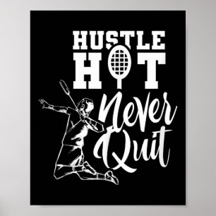 Badminton sport speler shuttle liefhebber poster