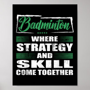 Badminton sport strategie en vaardigheden komen sa poster