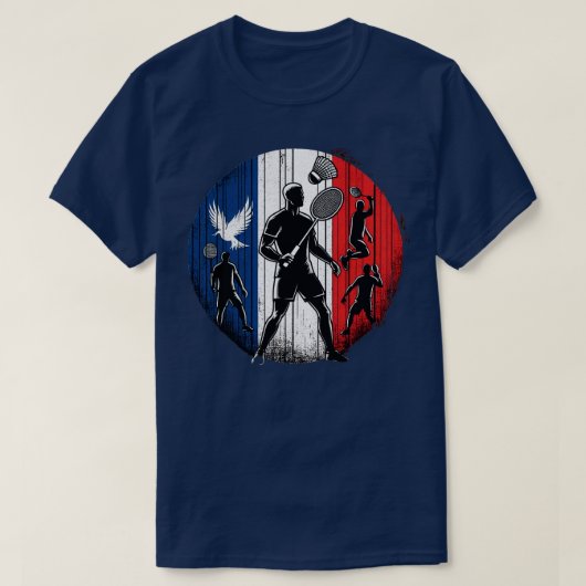 Badminton sport  volutie Badminton T-shirt (Design voorkant)